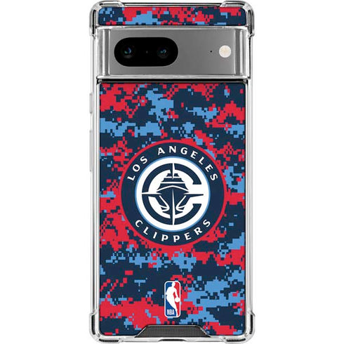 NBA LA Clippers Digi Camo Google Pixel 8 Clear Case